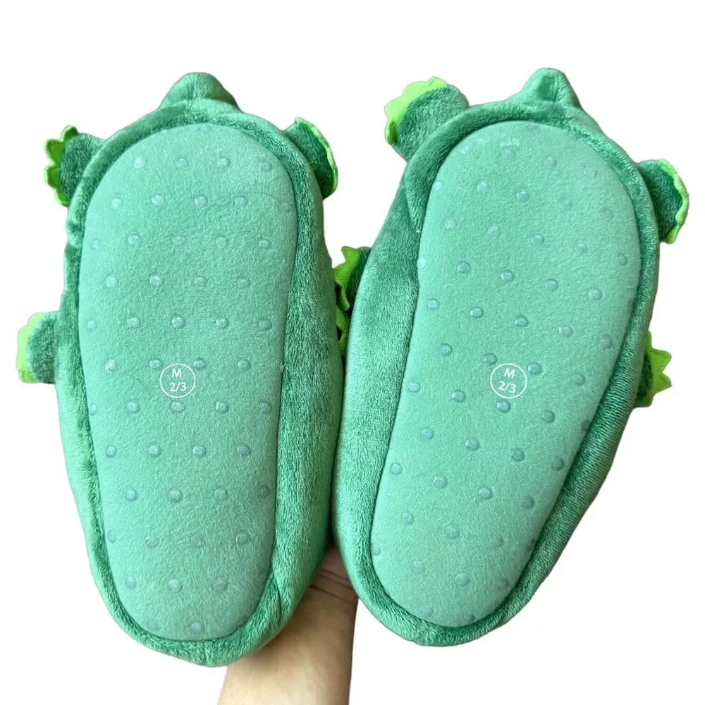 Alligator Slippers 2-3 M Little Kids Boys Girls Toddler Plush House Slippers